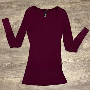 Long sleeve waffle shirt